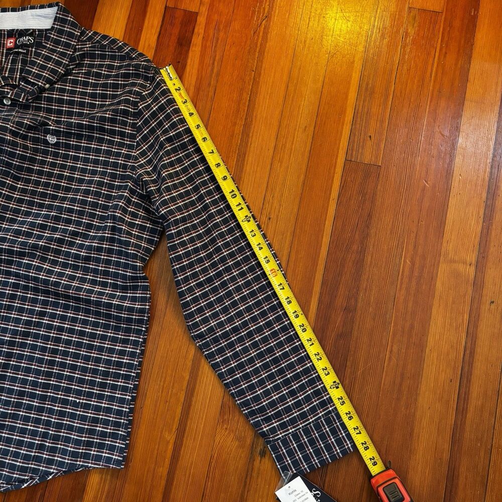 Chaps Seacoast Wash Long Sleeve Stripe Moonlight Woven Shirt Men’s XXL - Picture 6 of 6